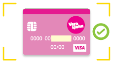 Front of credit card Example